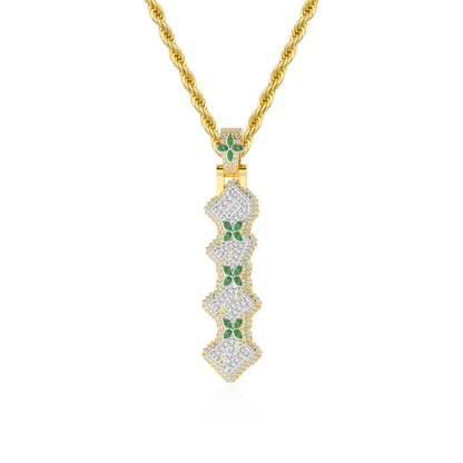 Custom 3D Four-Leaf Clover Font Pendant