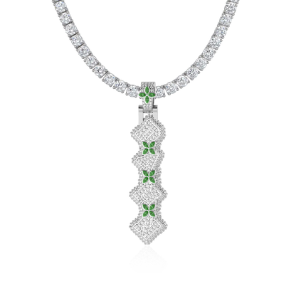 Custom 3D Four-Leaf Clover Font Pendant