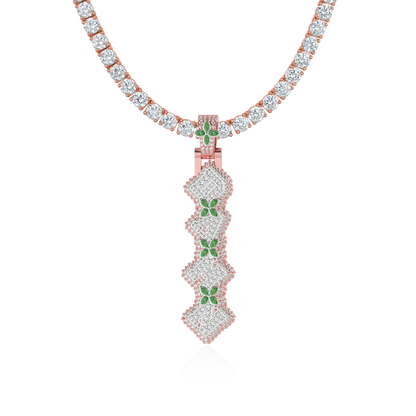 Custom 3D Four-Leaf Clover Font Pendant