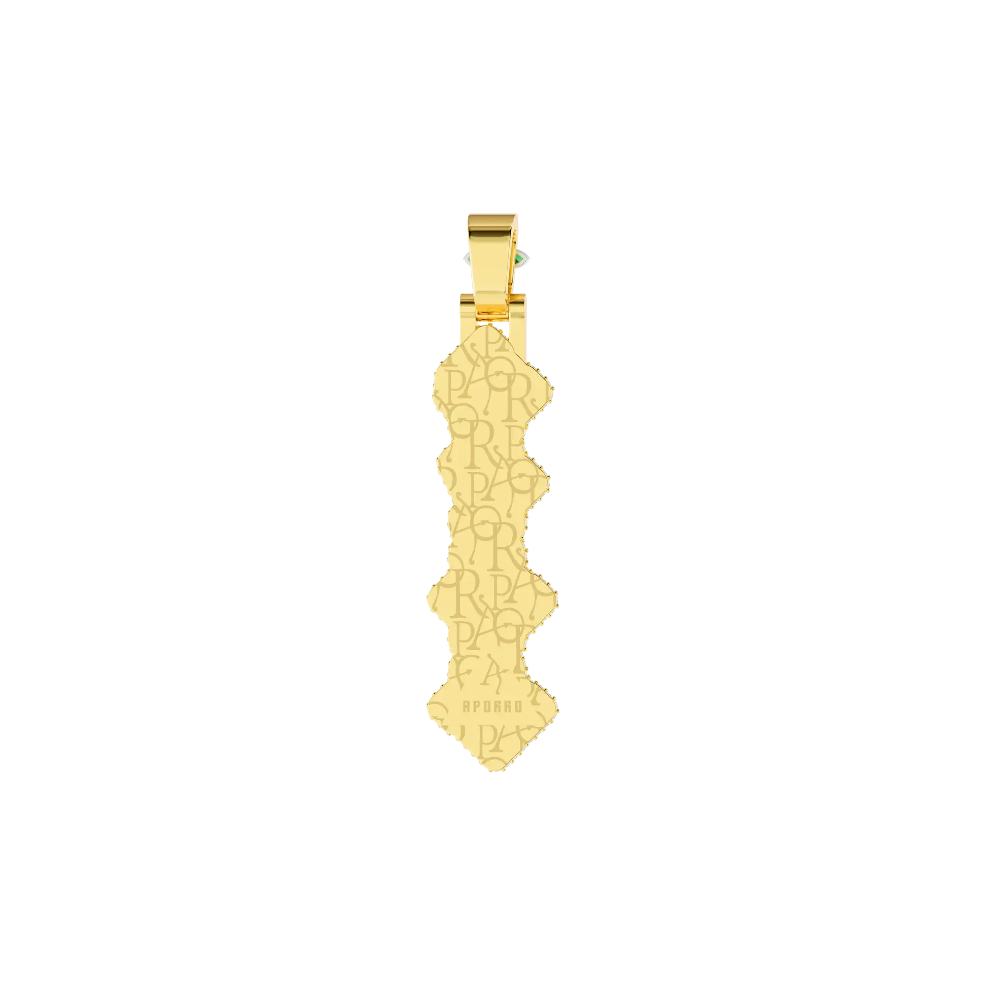 Custom 3D Four-Leaf Clover Font Pendant