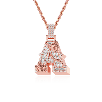 Custom Rose Font Pendant-30mm