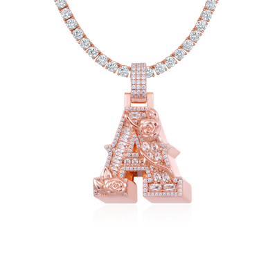 Custom Rose Font Pendant - 30mm
