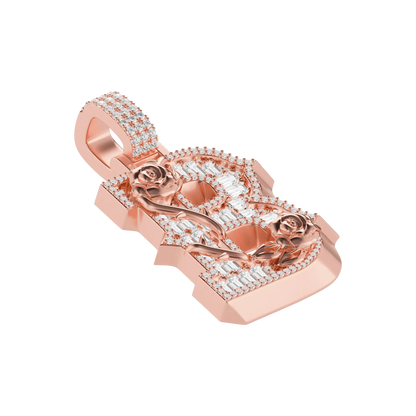 Custom Rose Font Pendant-30mm