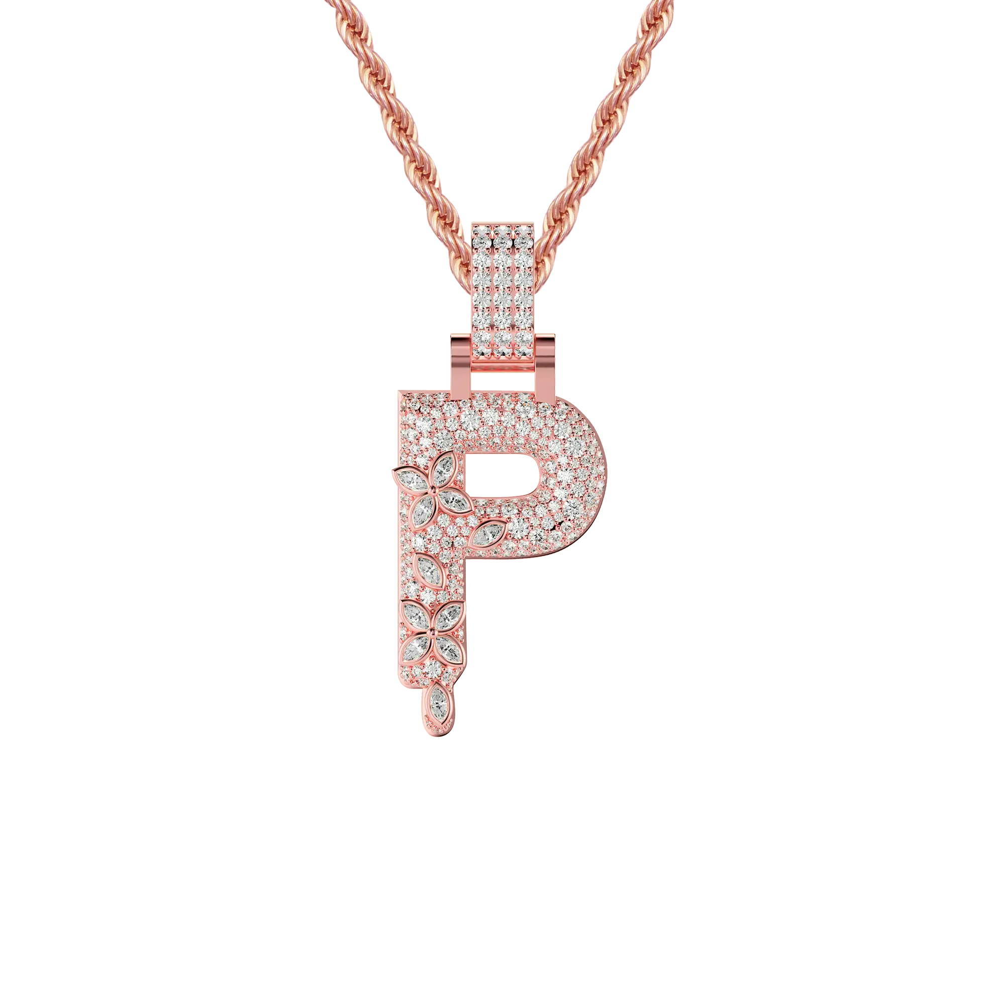 Custom Four Leaf Clover Font Pendant
