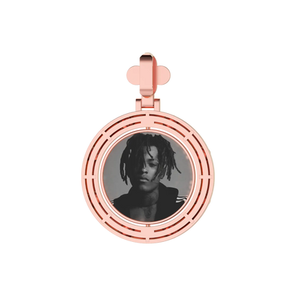 Custom Clover Pearl Reversible Photo Frame Pendant