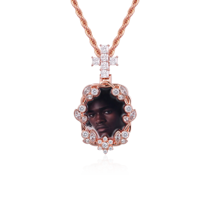 Custom Vine-wrapped Picture Frame Pendant