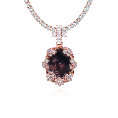 Custom Vine-wrapped Picture Pendant