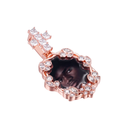 Custom Vine-wrapped Picture Frame Pendant