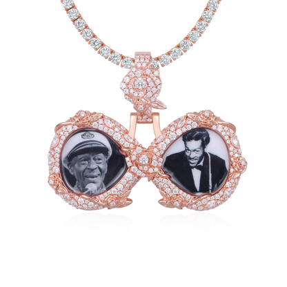 Custom Rose Infinity Frame Pendant-51mm