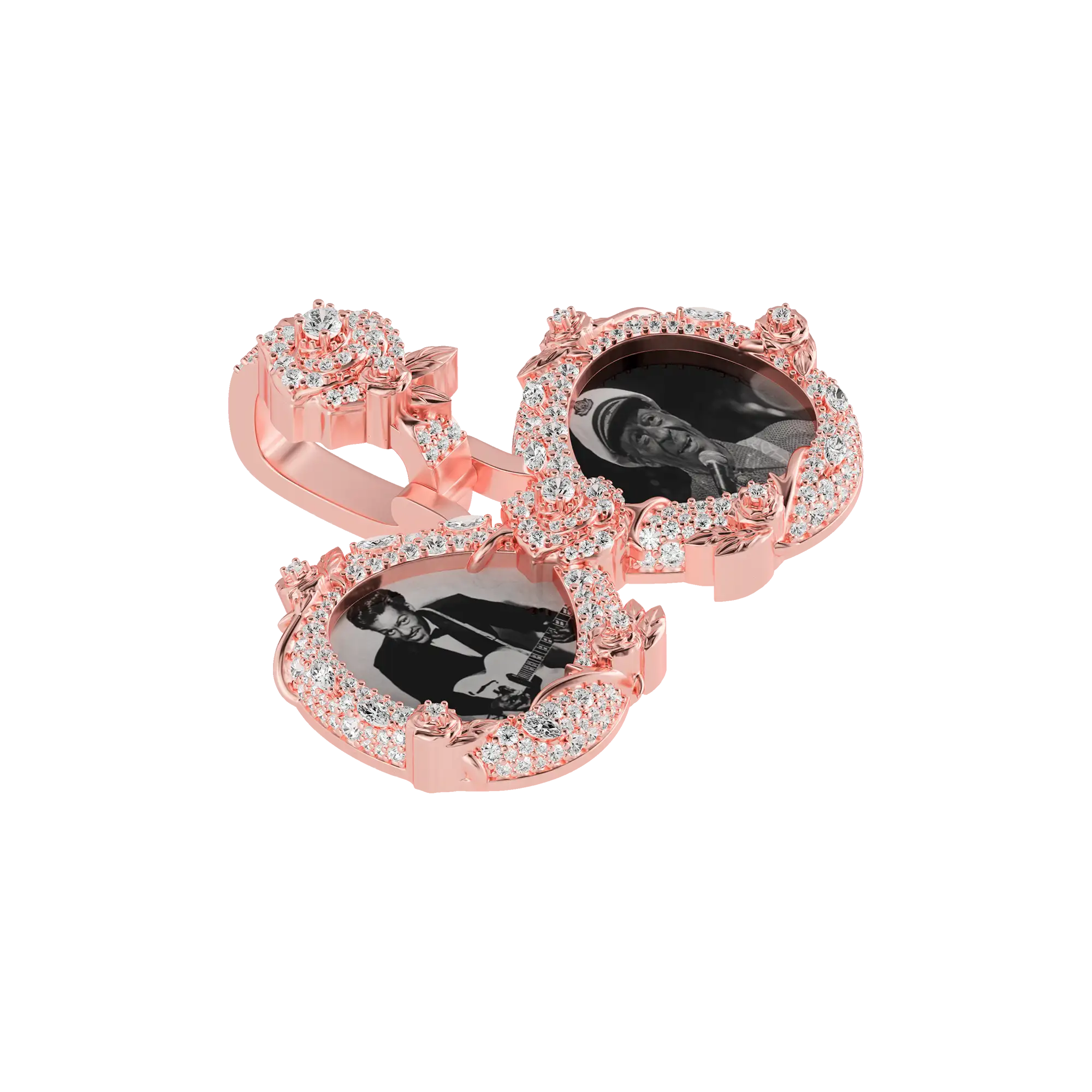Custom Rose Infinity Frame Pendant-51mm