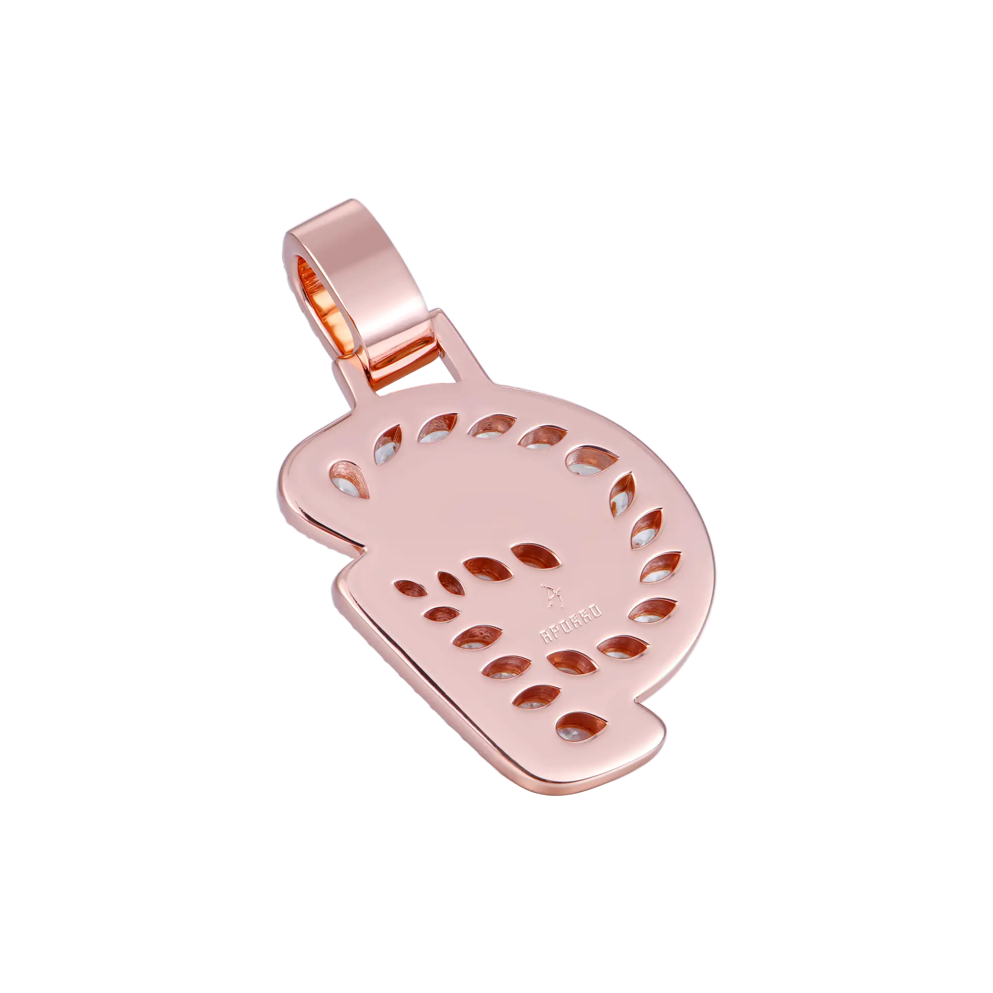 Custom Shaped Diamond 3D Lucida Font Pendant -30mm