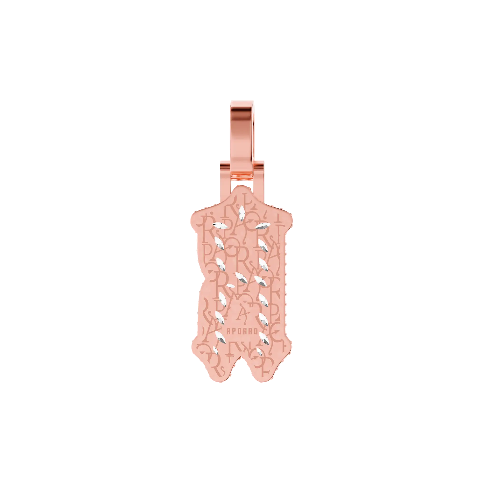Custom Shaped Diamond Gothic Font Pendant-30mm