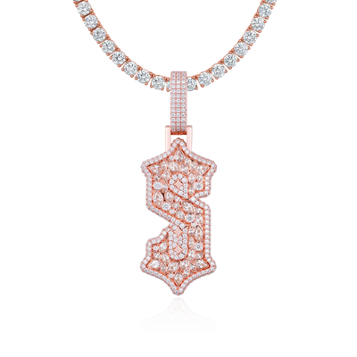 Custom Shaped Gothic Pendant - 51mm