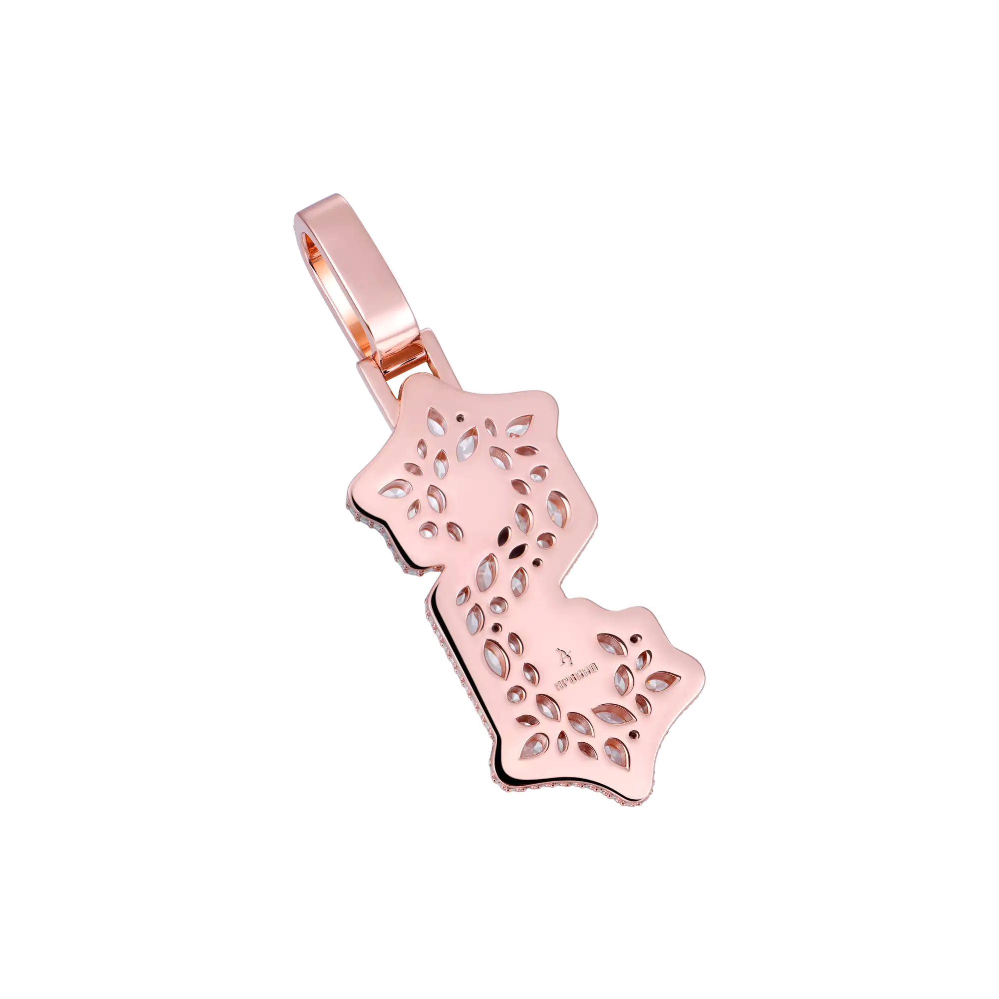 Custom Shaped Diamond Gothic Font Pendant - 51mm