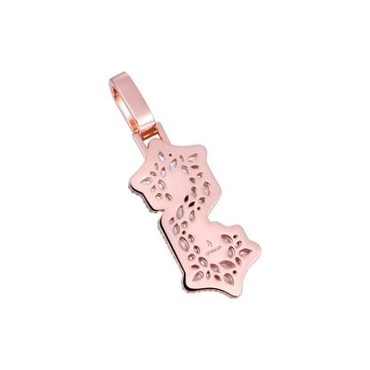 Custom Shaped Diamond Gothic Font Pendant - 51mm