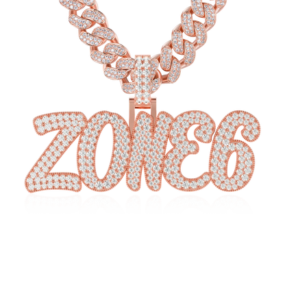 Custom Moissanite Romantic Font Letter/Number Name Pendant