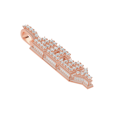 Custom Radiant Layers Vertical Letter Pendant