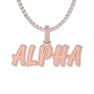 Custom Double Layer Romantic Font Letter/Font Pendant