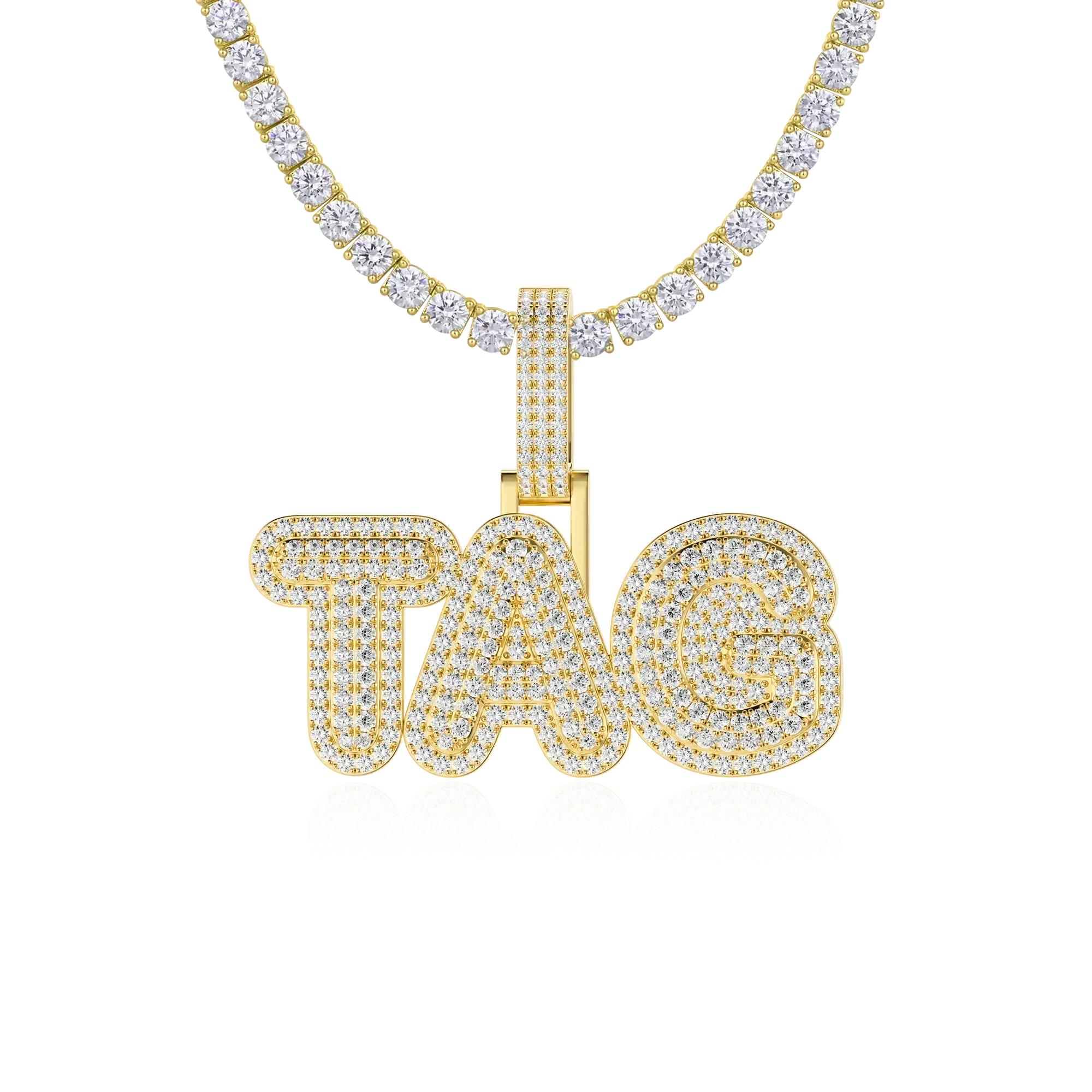 Custom Bubble Font Pendant