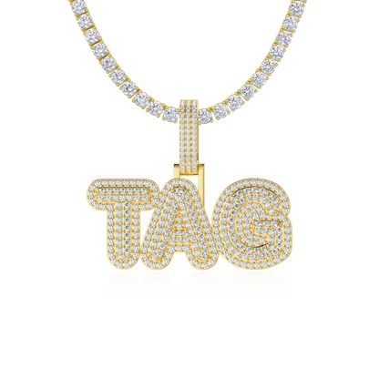 Custom Bubble Font Pendant