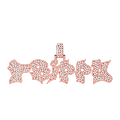 Custom Graffiti Font Letter Pendant - 20mm