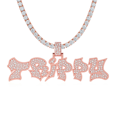 Custom Graffiti Font Letter Pendant - 20mm