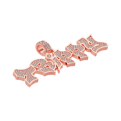 Custom Graffiti Font Letter Pendant - 20mm