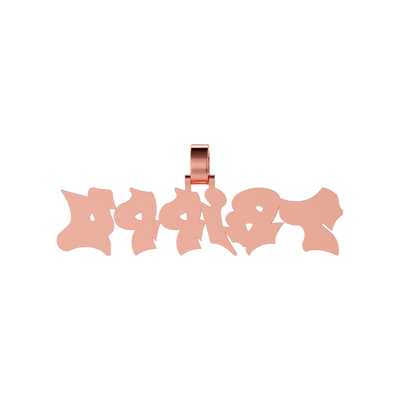 Custom Graffiti Font Letter Pendant - 20mm