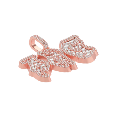 Custom Woven Set Letter Pendant