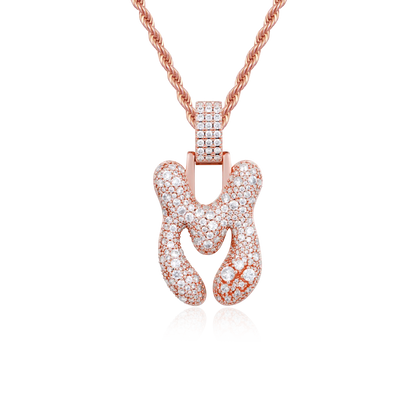 Custom Bubble Font Pendant - 30mm
