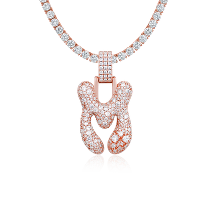 Custom Bubble Font Pendant - 30mm