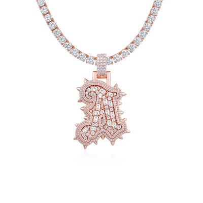 Custom Willow Studded Font Pendant