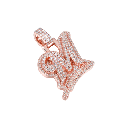Custom Wheat Ears 3D Letter Pendant