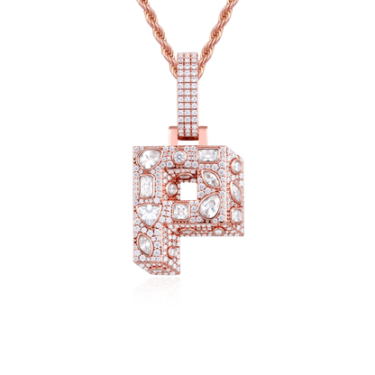Custom Shaped Cut Three-dimensional Letter Pendant