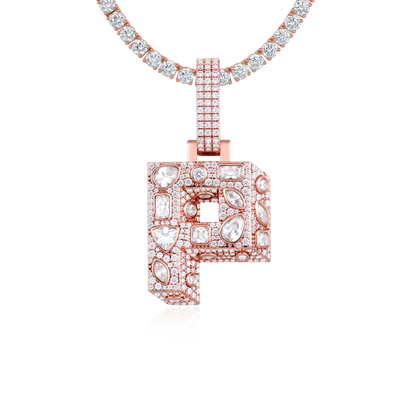 Custom Shaped Cut Three-dimensional Letter Pendant