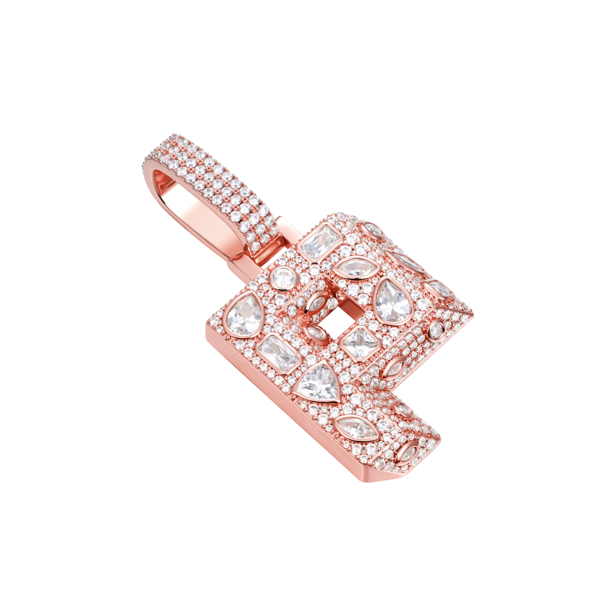 Custom Shaped Cut Three-dimensional Letter Pendant