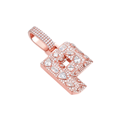 Custom Shaped Cut Three-dimensional Letter Pendant