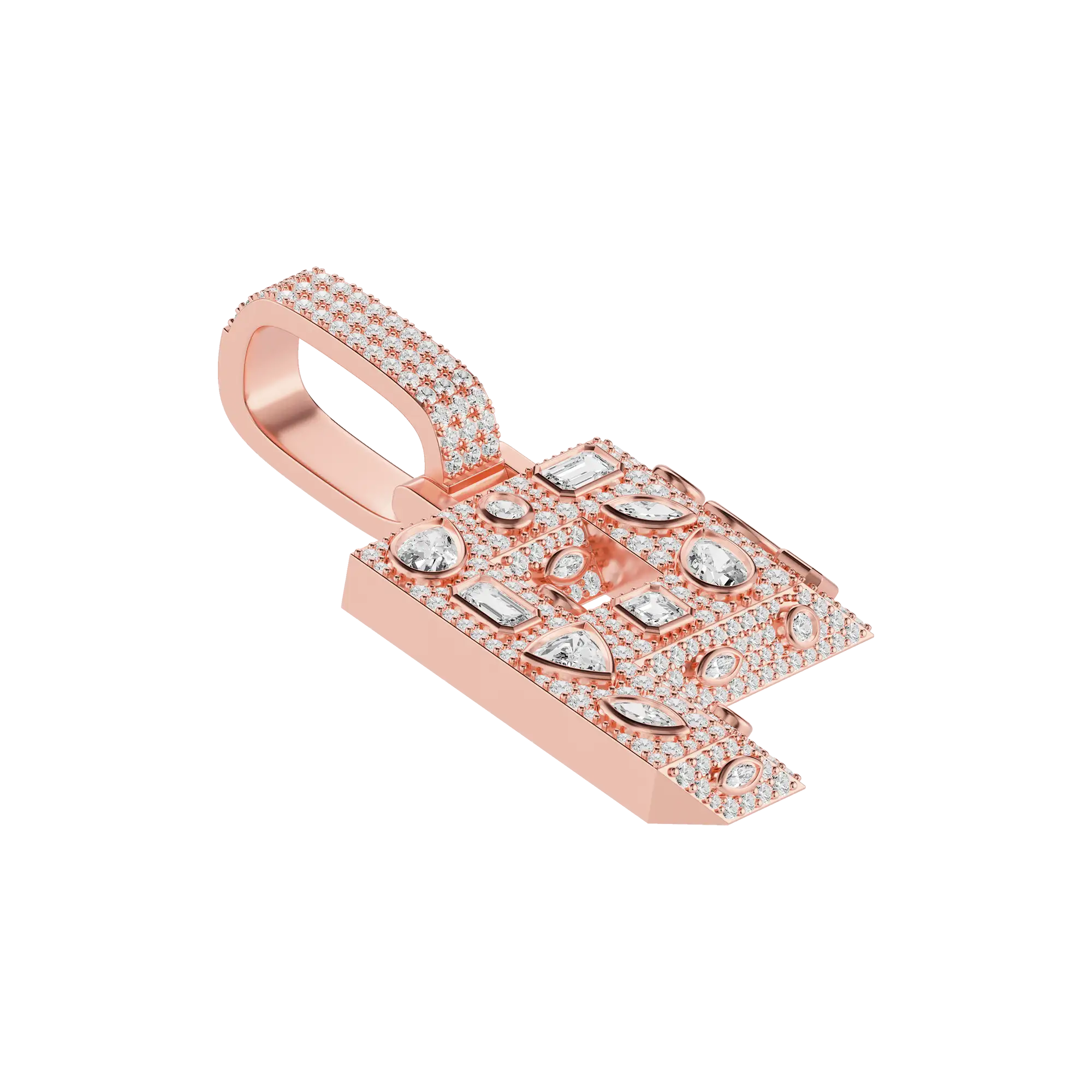 Custom Shaped Cut Three-dimensional Letter Pendant