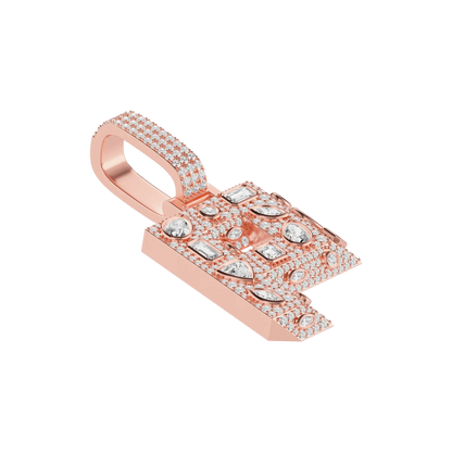 Custom Shaped Cut Three-dimensional Letter Pendant