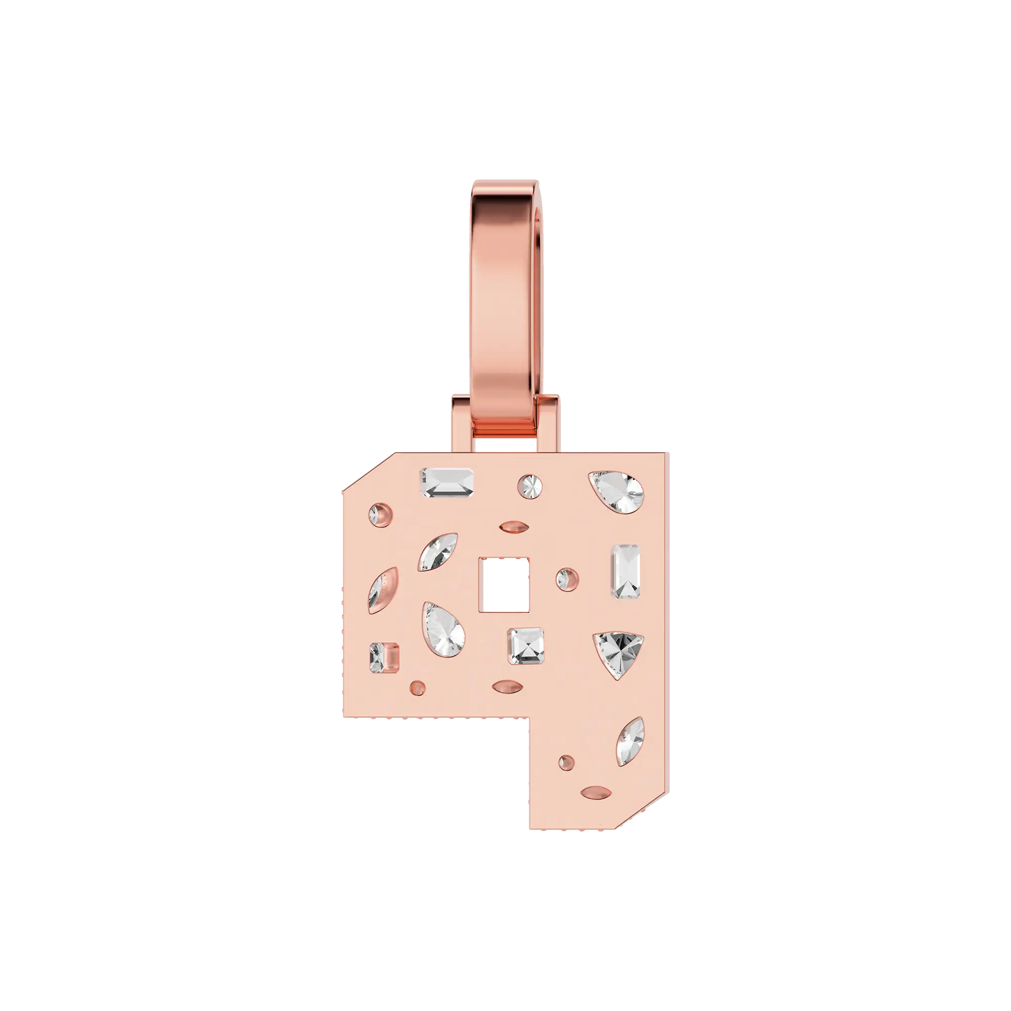 Custom Shaped Cut Three-dimensional Letter Pendant