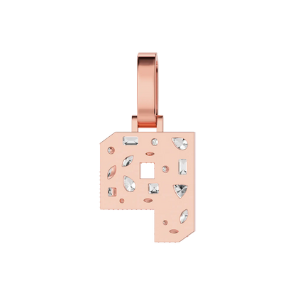 Custom Shaped Cut Three-dimensional Letter Pendant