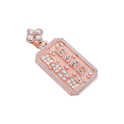 Custom Special Cut Letter Square Pendant