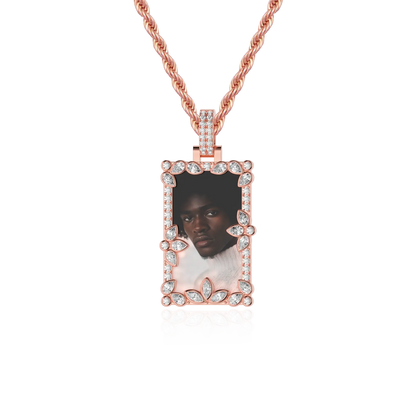 Custom Special Cut and Spliced Picture Frame Pendant
