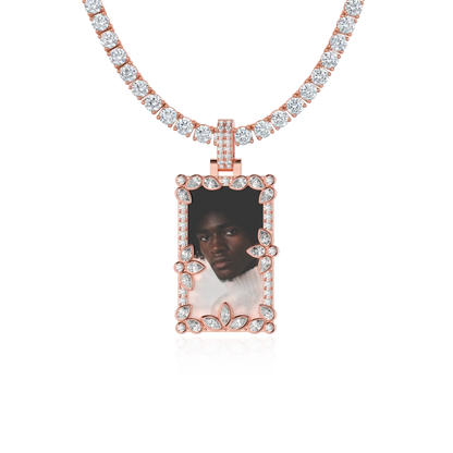 Custom Special Cut and Spliced Picture Frame Pendant