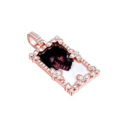 Custom Special Cut and Spliced Picture Frame Pendant