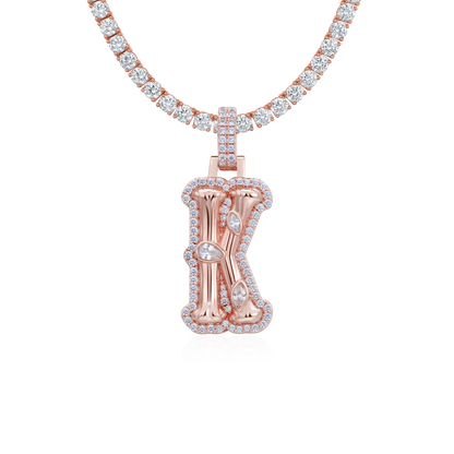 Custom Bone Font Pendant