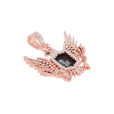 Custom 3D Eagle Photo Frame Pendant