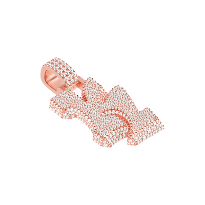 Custom Ice 3D Graffiti Font Pendant - 30mm