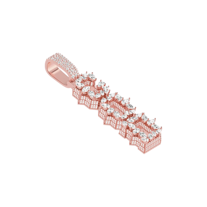 Custom Rhombus-Shaped Font Pendant