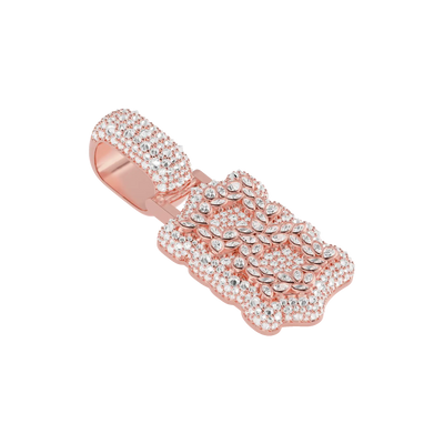 Custom Shaped Diamond Pendant
